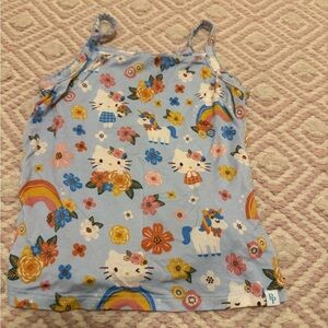 Posh peanut x hello kitty Colorful Kids Tank Top with Unicorn and Cat Print 4/5T